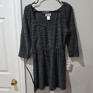 NWT Three Hearts Gray Dress with Pink Accents
